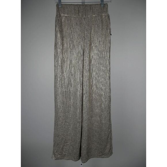 I.N.C. INTERNATIONAL CONCEPTS Women's Metallic Wide Leg High Rise Pull-On Pants - Picture 2 of 9